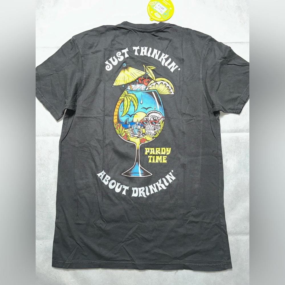 Pardy Time charcoal grey graphic tee size medium NWT